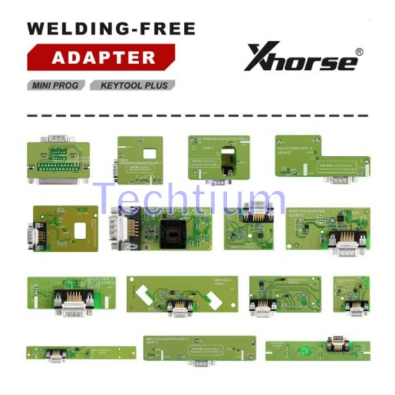 Full Set XDNPP0CH 16pcs Xhorse Solder-Free Adapters and Cables Work with VVDI Prog/ MINI PROG and KEY TOOL PLUS
